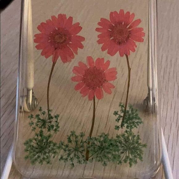 iPhone 6 Plus CLEAR SNAP Case w pressed flowers - Picture 4 of 7